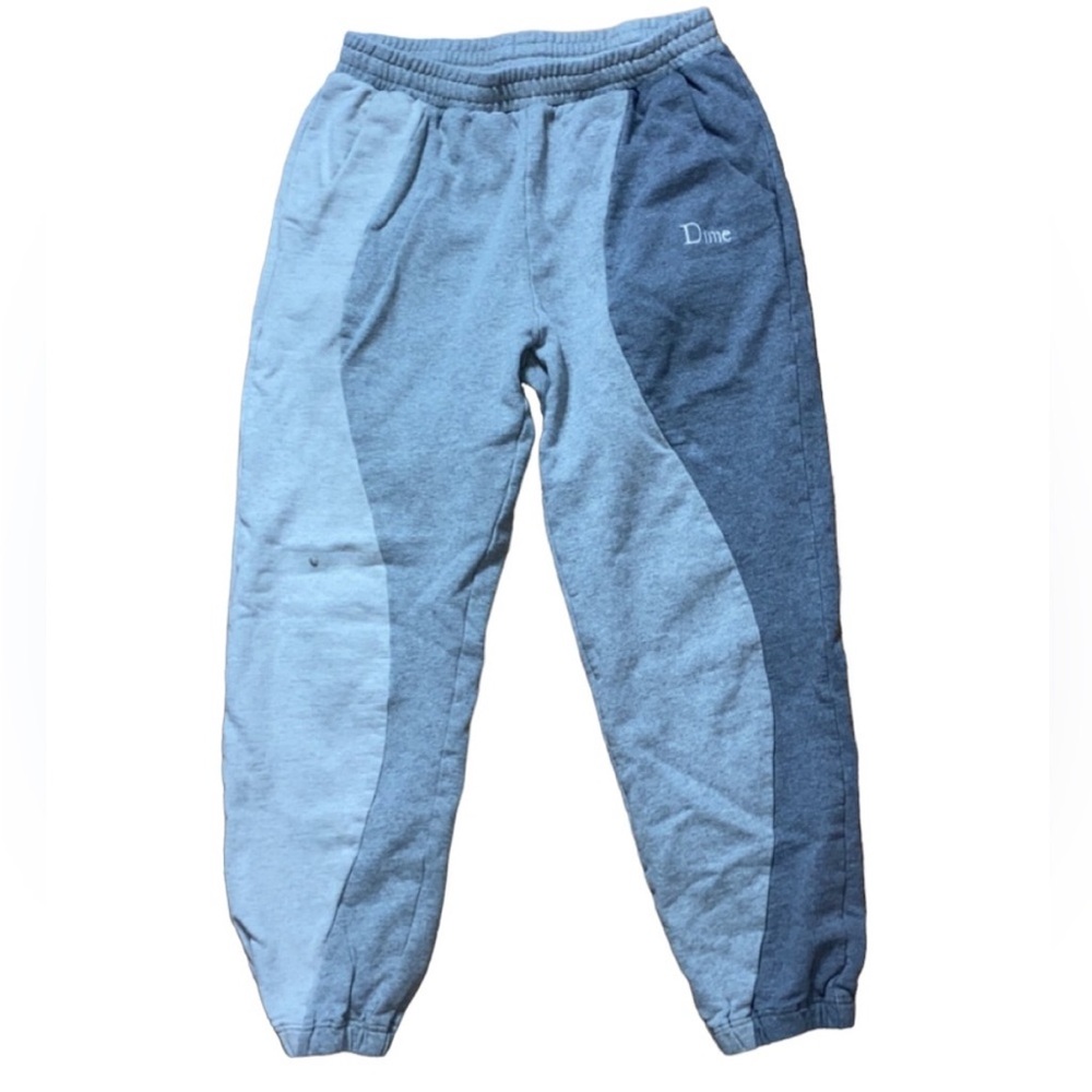 Dime grey block knit Sweatpants